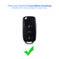 for VW Volkswagen Key Fob Cover Car Key Case Shell with Gold Keychain fit Jetta Beetle Tiguan Passat Golf